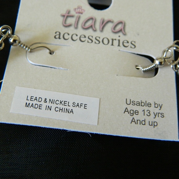 Tiara hook Earrings loop with colored round beads - Picture 3 of 4